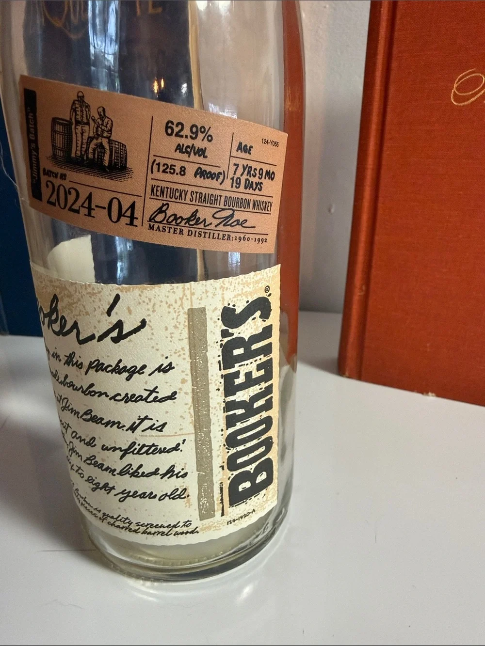 Bookers Distillery empty bottle